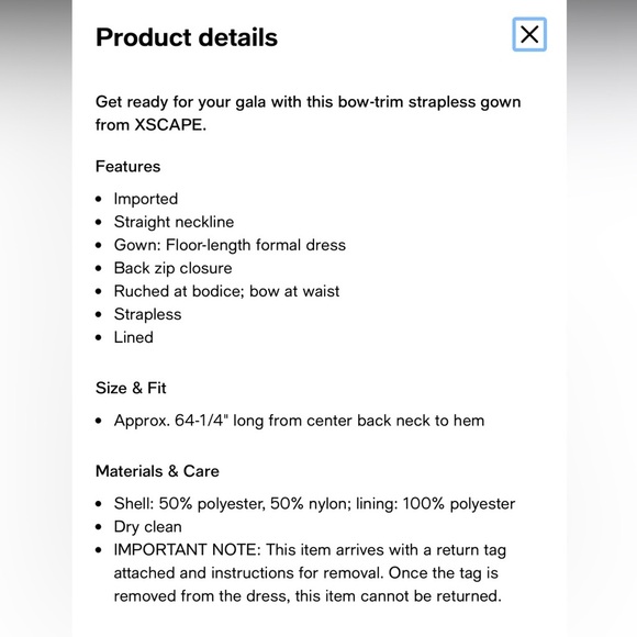 XSCAPE Women’s Women's Pink Bow-trim Ruched Strapless Gown size 4 - Picture 6 of 15